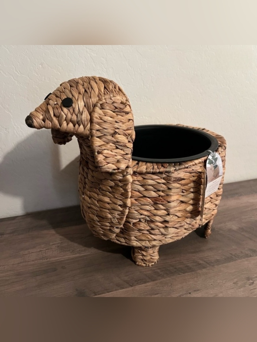 Dachshund Woven Planter Basket